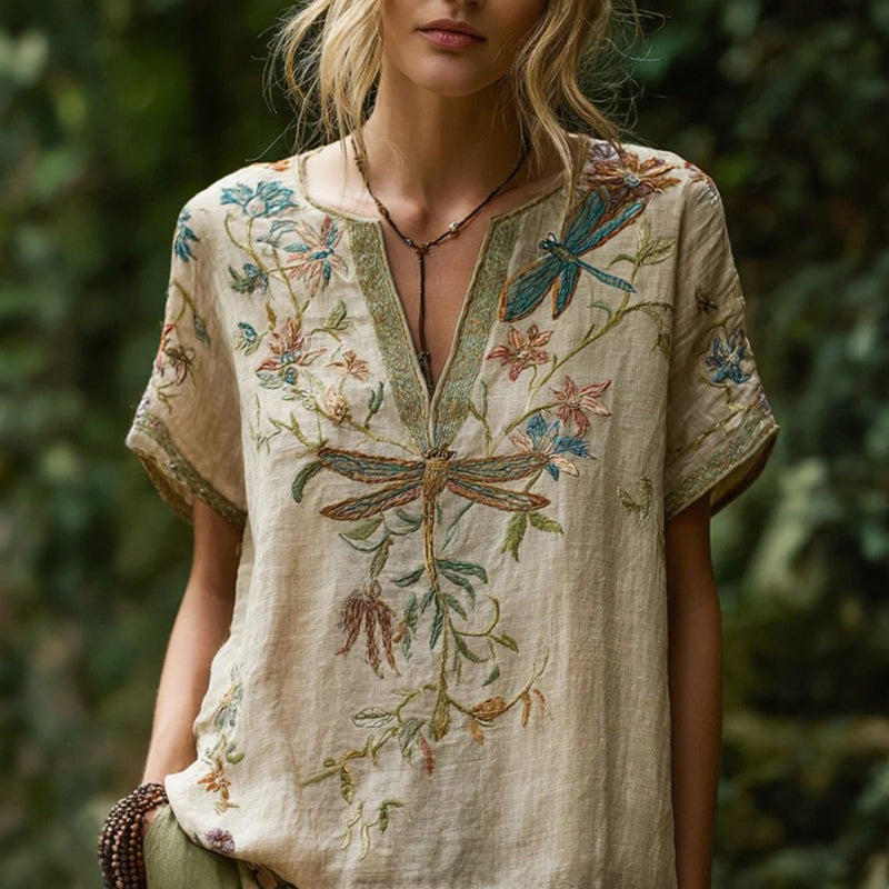 Cozy Amsterdam™ | Vintage Blouse met Bloemenprint